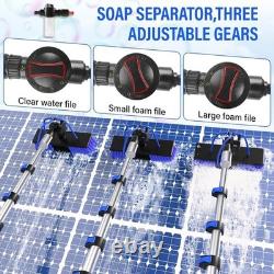 Kit de nettoyage de panneaux solaires, kit de perche alimentée en eau avec perche d’extension de 24 pieds 2 en 1 W