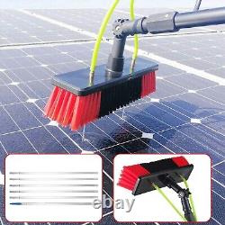 Kit de nettoyage de vitres avec perche de lavage de 26 pieds 3 en 1 à eau/tuyau alimenté par perche de nettoyage
