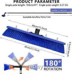 Kit de perche alimentée en eau de 33 pieds, kit de nettoyage pour fenêtres et panneaux solaires, verre de toit pour panneaux solaires