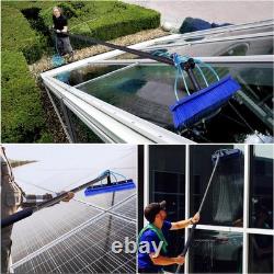 Kit de perche alimentée en eau de 33 pieds, kit de nettoyage pour fenêtres et panneaux solaires, verre de toit pour panneaux solaires