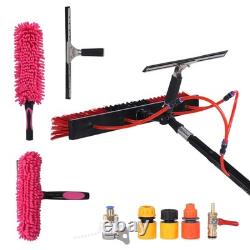 Kit de perche alimentée en eau de 35 pieds, kit de nettoyage de panneaux solaires et de raclette, rallonge en aluminium
