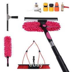 Kit de perche alimentée en eau de 35 pieds, kit de nettoyage de panneaux solaires et de raclette, rallonge en aluminium