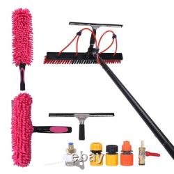 Kit de perche alimentée en eau de 35 pieds, kit de nettoyage de panneaux solaires et de raclette, rallonge en aluminium