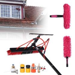 Kit de perche alimentée en eau de 35 pieds, kit de nettoyage de panneaux solaires et de raclette, rallonge en aluminium