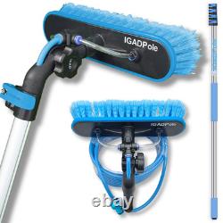 Kit de perche extensible IGAD Pole de 5 m (17 pi) avec brosse alimentée en eau et tuyau