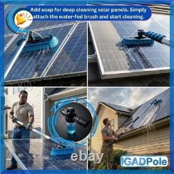 Kit de perche télescopique alimentée en eau pour fenêtres et panneaux solaires, 24 pieds