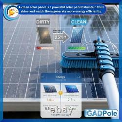 Kit de perche télescopique alimentée en eau pour fenêtres et panneaux solaires, 24 pieds