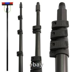 MAXBLAST Perche de nettoyage de vitres 20 pieds / Brosse télescopique alimentée en eau /