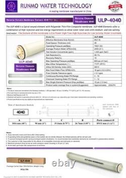 Membrane ULP-4040 RO 4040 Nettoyage de vitres à l'eau pure par osmose inverse