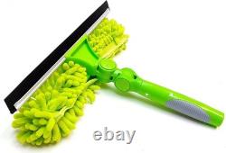 Nettoyage de fenêtres sans effort avec un mât télescopique de 13 pieds, distributeur de savon et raclette