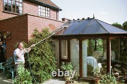 Nettoyeur de toit de véranda de 5 mètres/17 pieds. Kit de panneaux solaires. Kits de poteaux alimentés par l'eau.