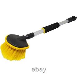 Nouvelle brosse alimentée en eau de 530mm pour le lavage de vitres de voiture et de fourgon avec contrôle du tuyau et pulvérisation de poils doux