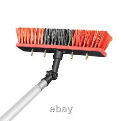 Outil de brosse de nettoyage à mât alimenté par eau de 26 pieds pour nettoyer les fenêtres et les panneaux solaires.