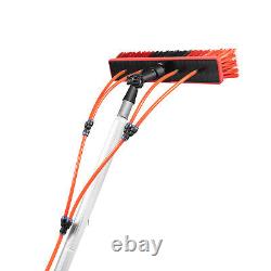 Outil de brosse de nettoyage à mât alimenté par eau de 26 pieds pour nettoyer les fenêtres et les panneaux solaires.