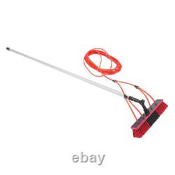 Outil de brosse de nettoyage à perche alimentée en eau de 26 pieds pour le lavage des fenêtres et des panneaux solaires