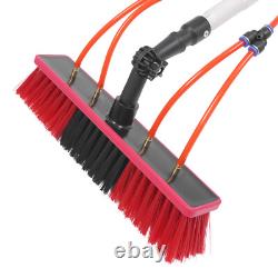 Outil de brosse de nettoyage à perche alimentée par eau de 26 pieds pour le nettoyage des fenêtres et des panneaux solaires.