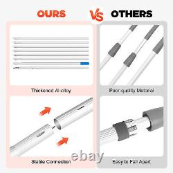 Outil de brosse de nettoyage à perche alimentée par l'eau de 26 pieds pour le lavage des fenêtres et des panneaux solaires.