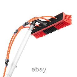 Outil de nettoyage à brosse avec perche alimentée en eau de 26 pieds pour fenêtres et panneaux solaires