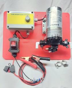 Panneau de pompe de nettoyage de fenêtres. Shurflo 100psi d'occasion. WFP