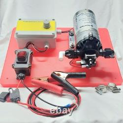 Panneau de pompe de nettoyage de fenêtres. Shurflo 100psi d'occasion. WFP