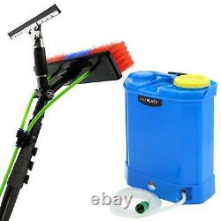 Perche de 20 pieds alimentée par l'eau & sac à dos / Brosse télescopique pour nettoyer les fenêtres / Extensible