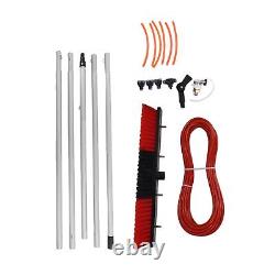 (Perche de 5m Plus Brosse à Eau de 50cm) Kit de Perche d'Alimentation en Eau pour le Nettoyage des Grandes Fenêtres