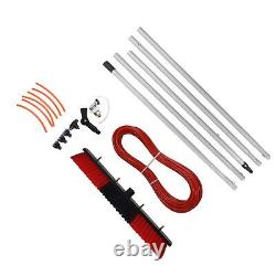 (Perche de 5m Plus Brosse à Eau de 50cm) Kit de Perche d'Alimentation en Eau pour le Nettoyage des Grandes Fenêtres