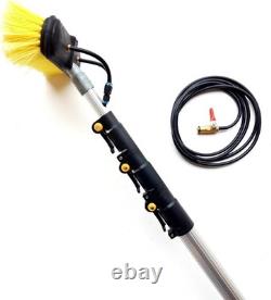 Perche de nettoyage de fenêtres 16 ft-20 ft-24 ft alimentée en eau télescopique extensible C