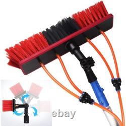 Perche de nettoyage de fenêtres 5M avec brosse alimentée en eau de 35CM, nettoyeur de panneaux solaires