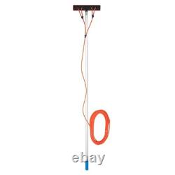 Perche de nettoyage de fenêtres 5M avec brosse alimentée en eau de 35CM, nettoyeur de panneaux solaires