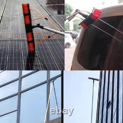 Perche de nettoyage de vitres, brosse télescopique alimentée en eau 10 m pour nettoyage de panneaux photovoltaïques