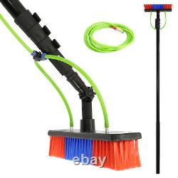 Perche de nettoyage de vitres de 20 pieds, brosse télescopique extensible alimentée en eau pour verre