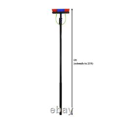 Perche de nettoyage de vitres de 20 pieds, brosse télescopique extensible alimentée en eau pour verre