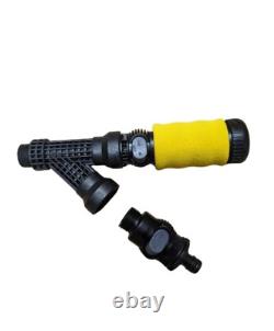 Perche de nettoyage de vitres télescopique avec alimentation en eau, grattoir de gouttière et distributeur de savon