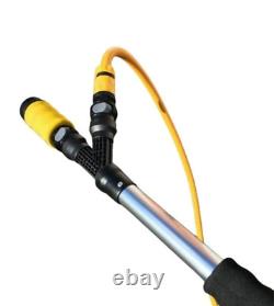 Perche de nettoyage de vitres télescopique avec alimentation en eau, grattoir de gouttière et distributeur de savon