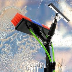 Perche télescopique de 30 pieds pour nettoyage de vitres avec brosse et nettoyeur de verre alimentés en eau, extension 
<br/> 	