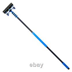 Perche télescopique de nettoyage de fenêtres de 20' et chariot de réservoir d'eau pure de 20L PROFESSIONNEL