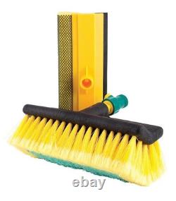 Perche télescopique de nettoyage de vitres alimentée en eau de 10 pieds avec brosse pour nettoyage de toiture de véranda