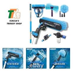 Pôle 24 FT 7m Kit de Nettoyage de Fenêtre, Kit d'Équipement pour Nettoyeur de Vitres Squ