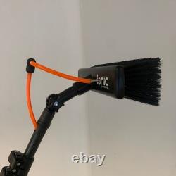Pôle de nettoyage de fenêtres en fibre de carbone ECF55ft avec brosse à alimentation en eau anti-rotation