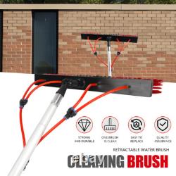 Pôle de nettoyage de fenêtres réglable avec brosse de nettoyage de panneaux solaires 5m 55cm brosse à eau