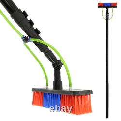 Pôle de nettoyage télescopique de 9 mètres avec alimentation en eau, chariot de nettoyage de fenêtres + 30L d'eau
