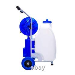 Pôle télescopique à alimentation en eau pour nettoyage de fenêtres de 20 pieds + Système chariot de réservoir de pulvérisation de 45L