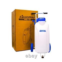 Pôle télescopique à alimentation en eau pour nettoyage de fenêtres de 20 pieds + Système chariot de réservoir de pulvérisation de 45L