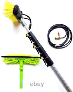 Poteau de nettoyage de fenêtre alimenté par l'eau de 16 pieds-20 pieds-24 pieds Outil de raclette pour nettoyer la véranda