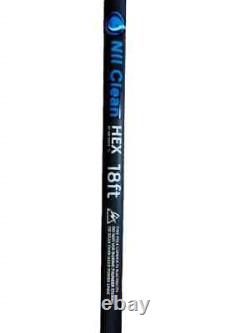 Poteau de nettoyage de vitres en carbone NII Clean Hex Design à différentes longueurs