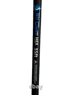 Poteau de nettoyage de vitres en carbone NII Clean Hex Design à différentes longueurs