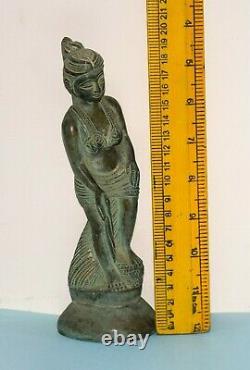Princess Statue Brass Femelle Baignoire Pose Figurine Vintage Dec Hk28
