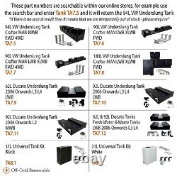 Réservoir d'eau d'arche de roue 57L pour camping-car, nettoyage de fourgon, nettoyage de fenêtres TA1.2