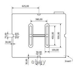 Réservoir de stockage d'eau en plastique plat de 650 litres pour le nettoyage de fenêtres et le nettoyage automobile